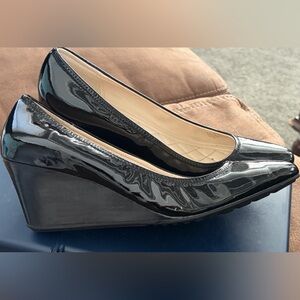 Cole Haan Shiny Black Wedge Shoes